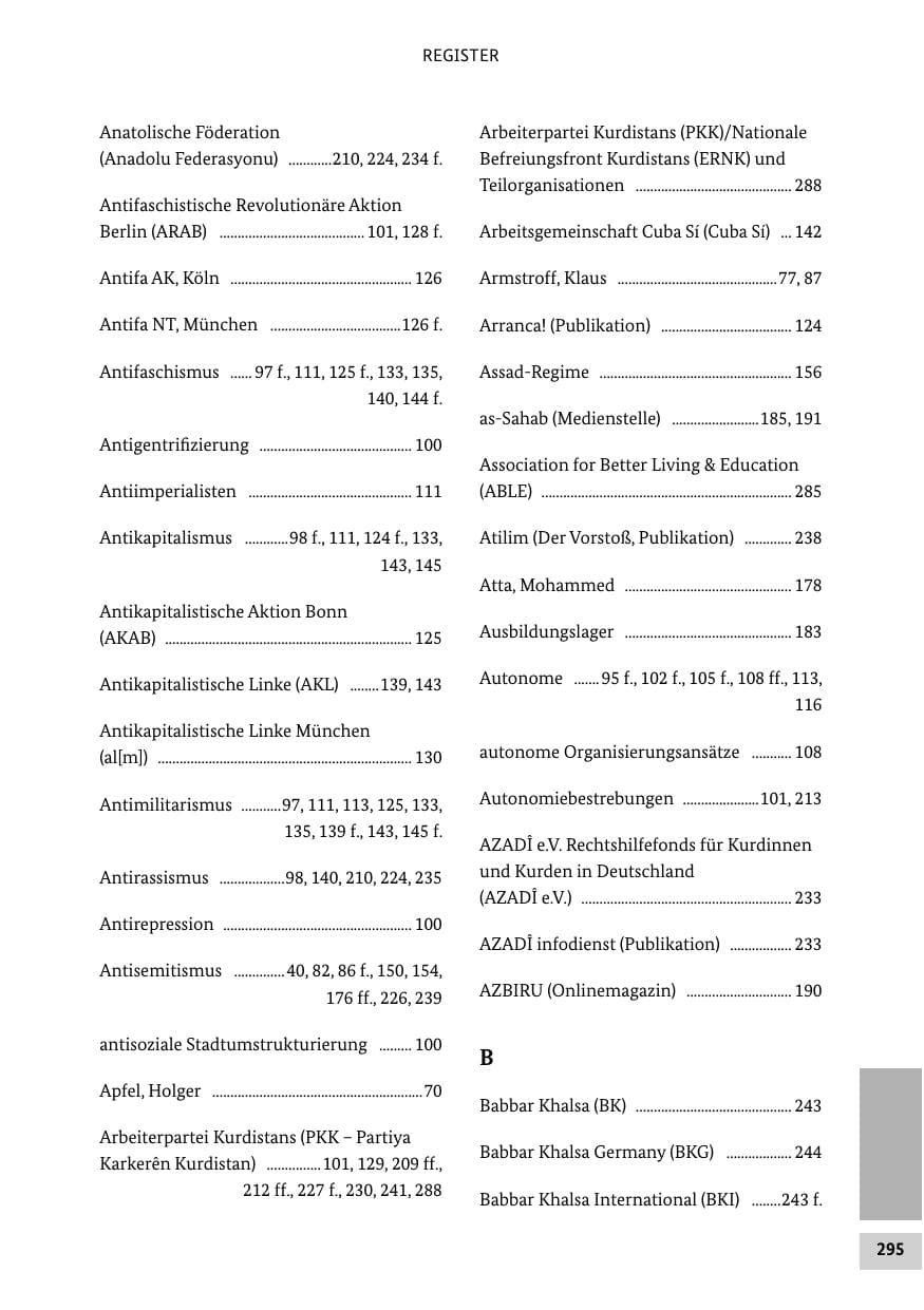 Seite 294 des Verfassungsschutzbericht 2015 Bund