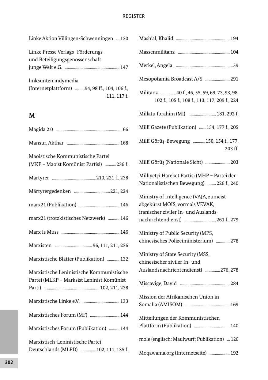 Seite 301 des Verfassungsschutzbericht 2015 Bund