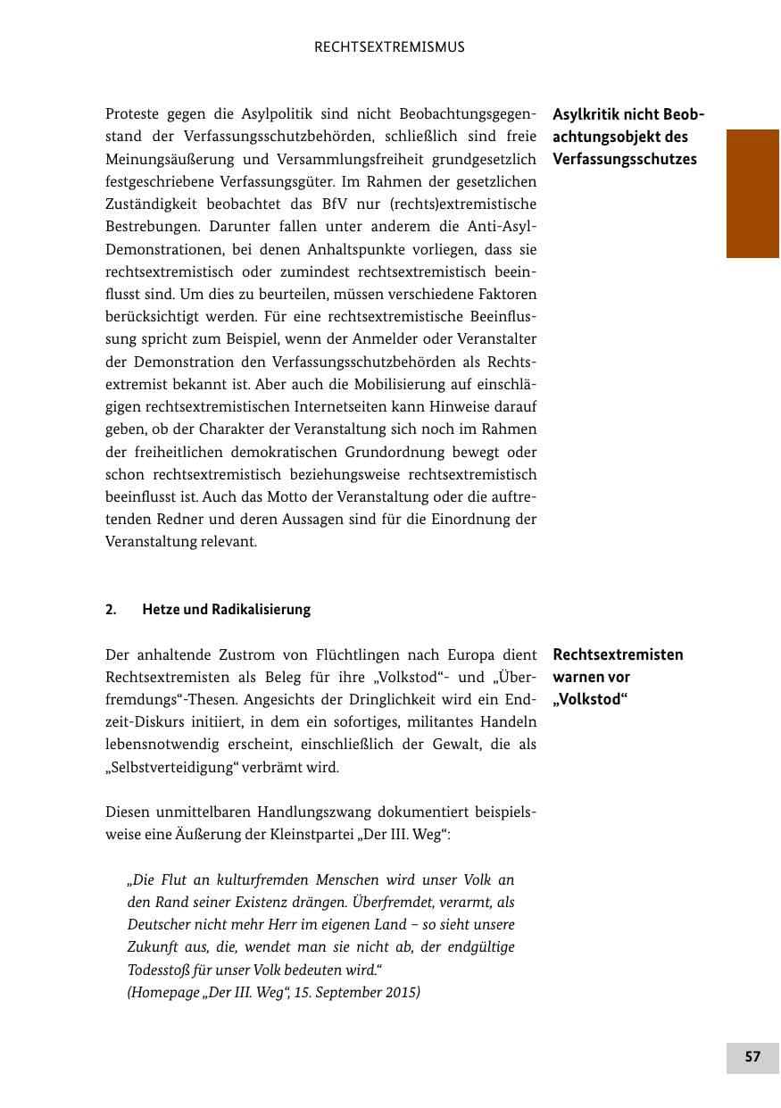Seite 56 des Verfassungsschutzbericht 2015 Bund