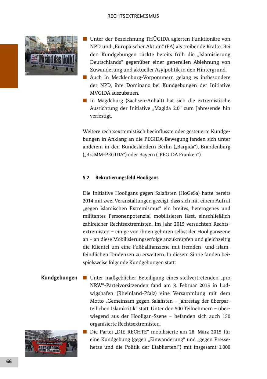 Seite 65 des Verfassungsschutzbericht 2015 Bund