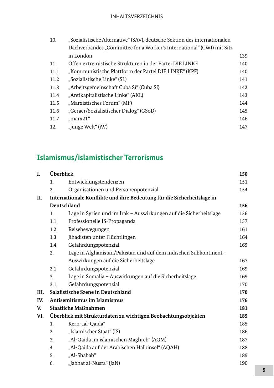 Seite 8 des Verfassungsschutzbericht 2015 Bund