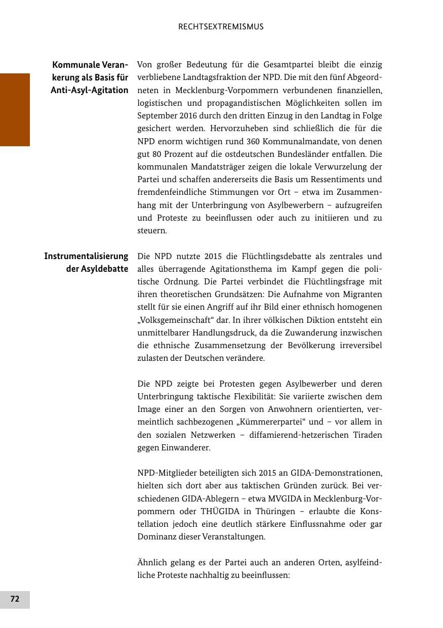 Seite 71 des Verfassungsschutzbericht 2015 Bund