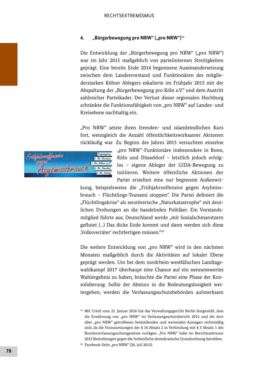 Seite 77 des Verfassungsschutzbericht 2015 Bund
