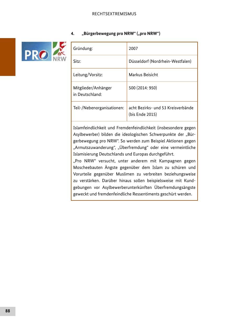Seite 87 des Verfassungsschutzbericht 2015 Bund