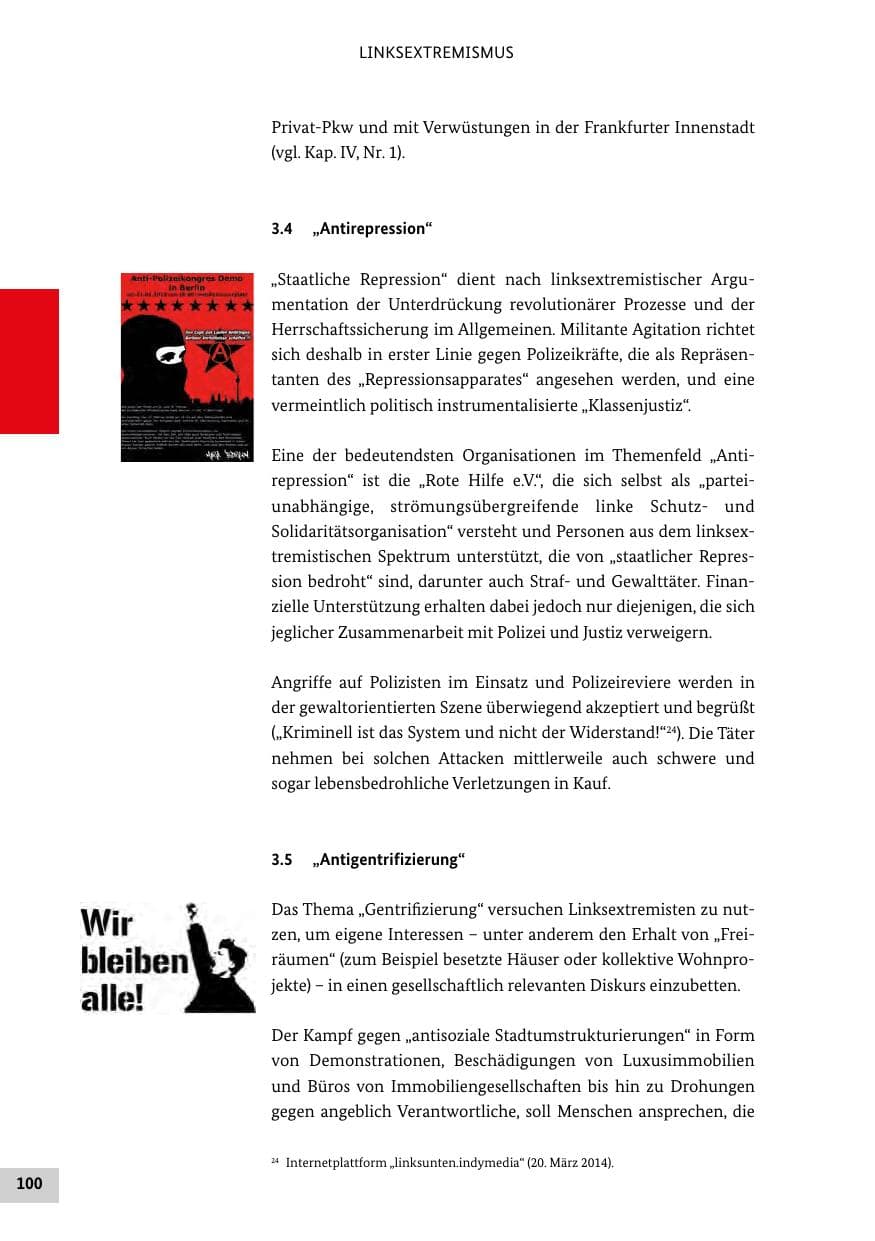 Seite 99 des Verfassungsschutzbericht 2015 Bund