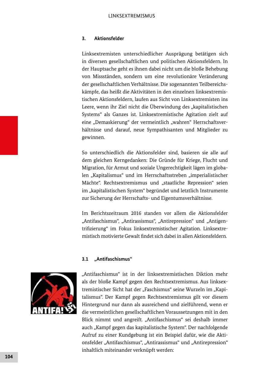 Seite 103 des Verfassungsschutzbericht 2016 Bund