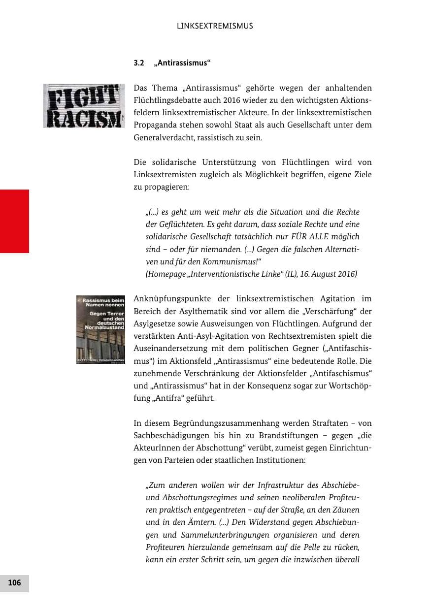 Seite 105 des Verfassungsschutzbericht 2016 Bund