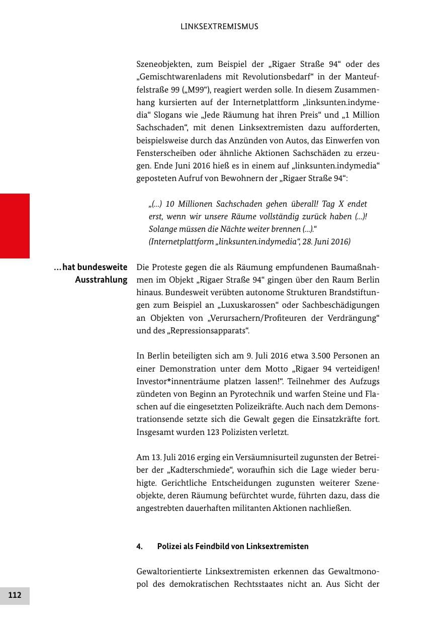 Seite 111 des Verfassungsschutzbericht 2016 Bund