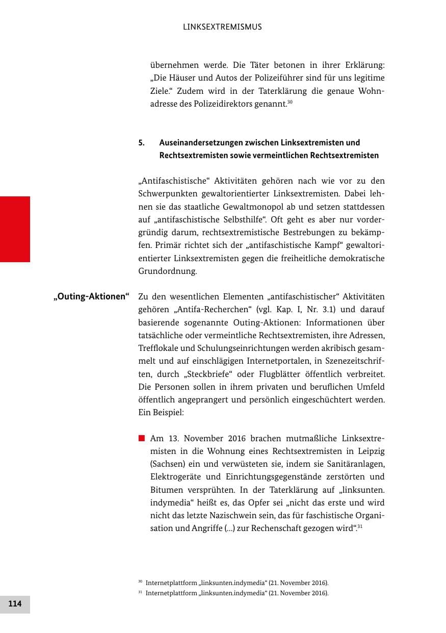 Seite 113 des Verfassungsschutzbericht 2016 Bund