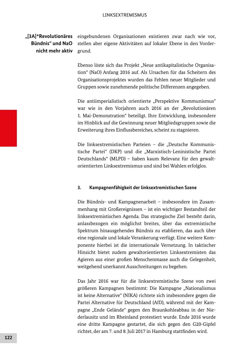 Seite 121 des Verfassungsschutzbericht 2016 Bund