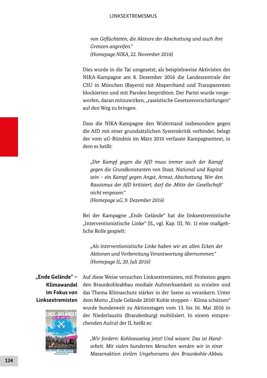 Seite 123 des Verfassungsschutzbericht 2016 Bund