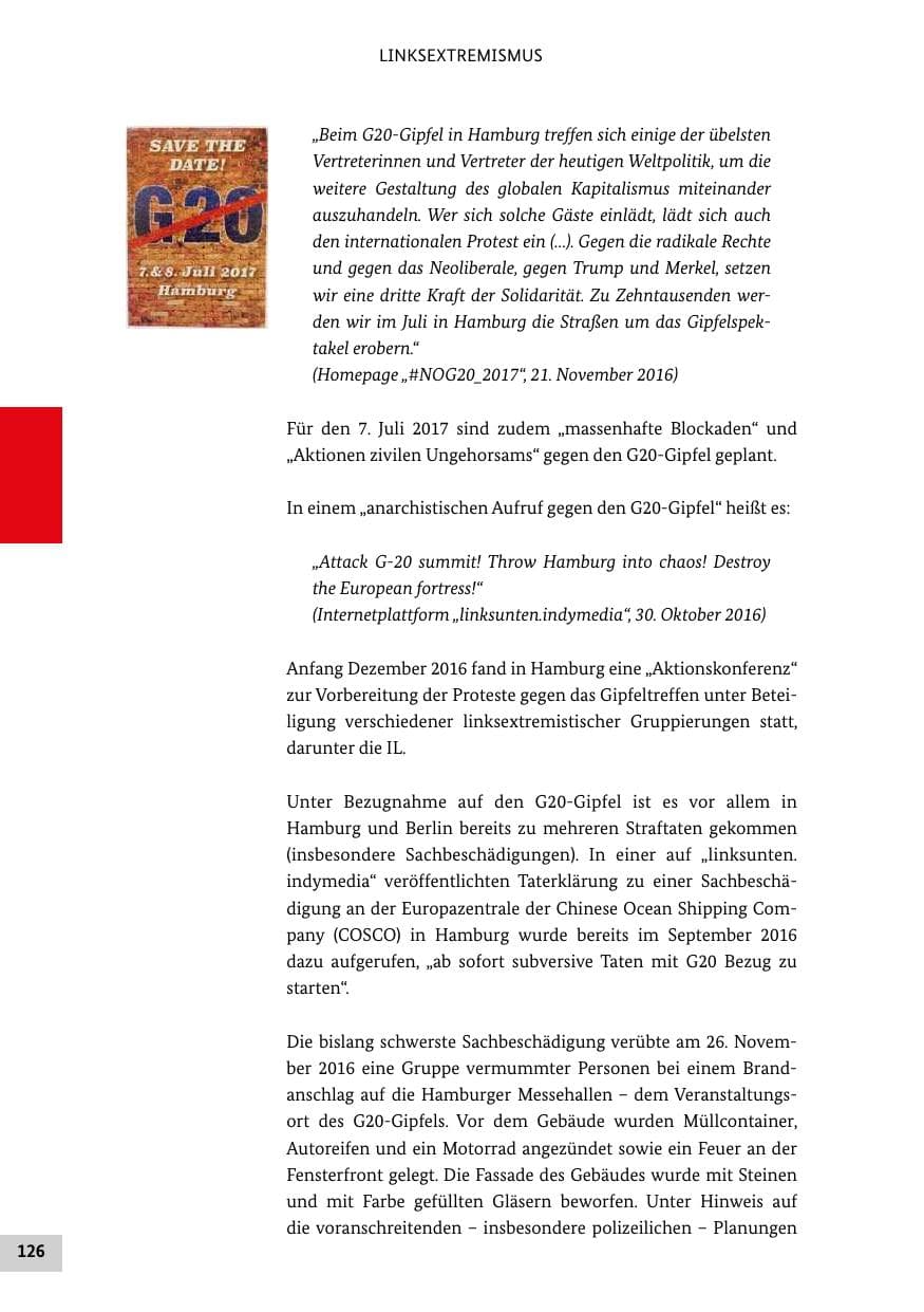 Seite 125 des Verfassungsschutzbericht 2016 Bund