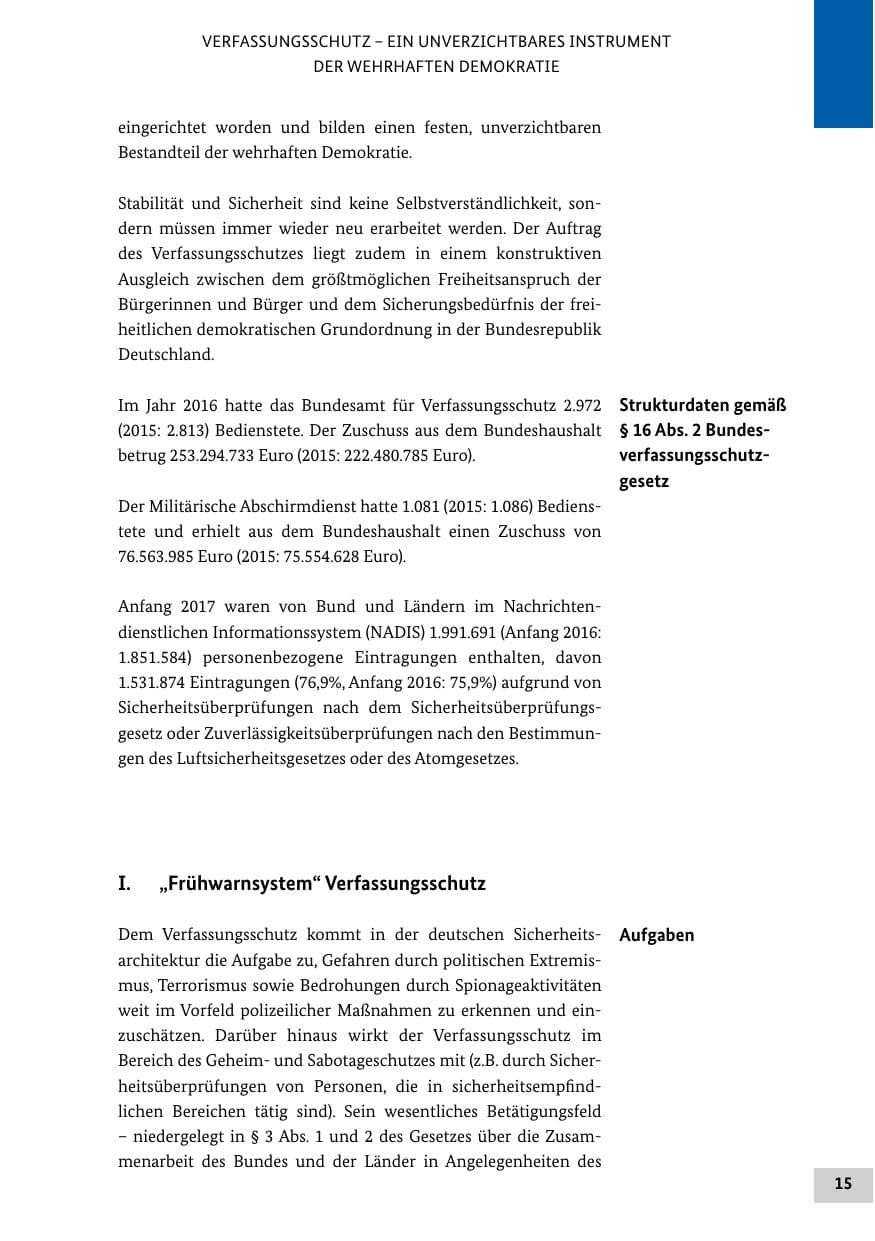 Seite 14 des Verfassungsschutzbericht 2016 Bund