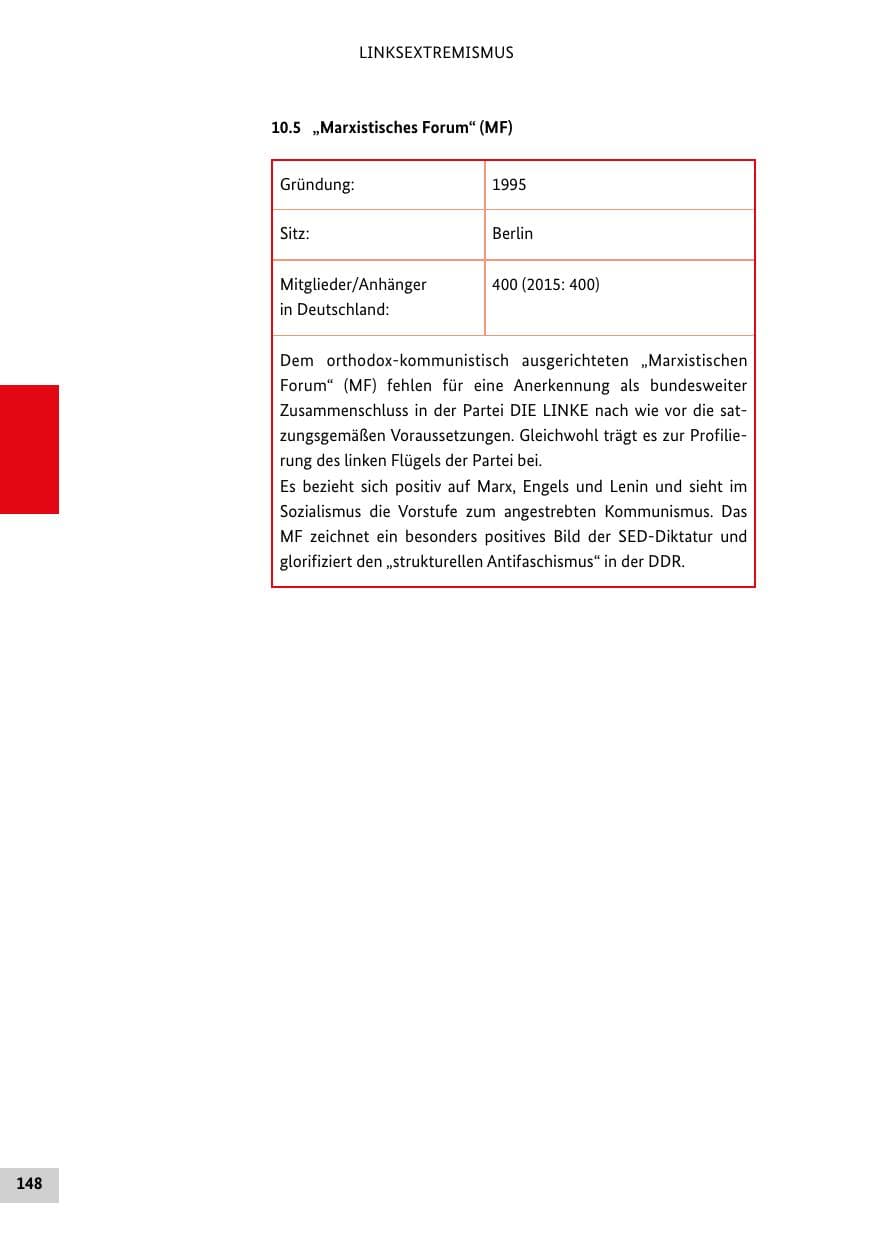 Seite 147 des Verfassungsschutzbericht 2016 Bund