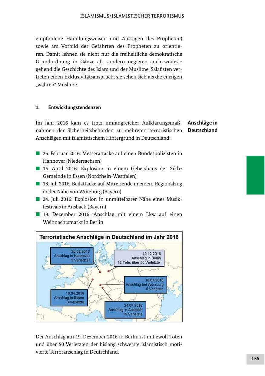 Seite 154 des Verfassungsschutzbericht 2016 Bund