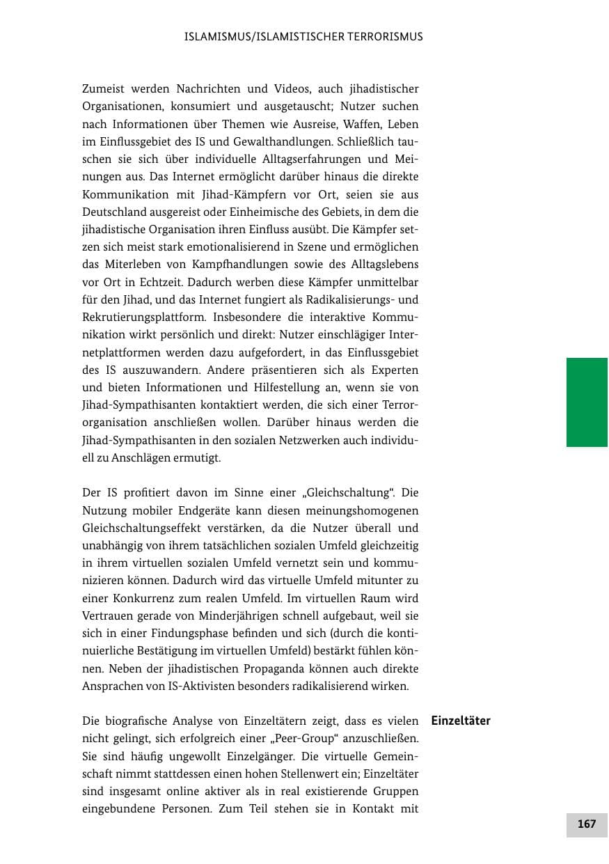 Seite 166 des Verfassungsschutzbericht 2016 Bund