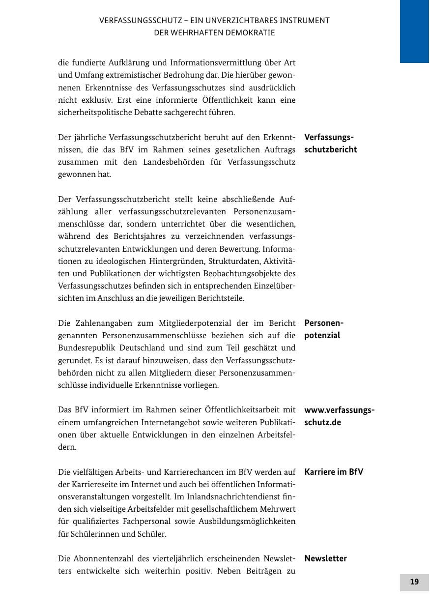Seite 18 des Verfassungsschutzbericht 2016 Bund