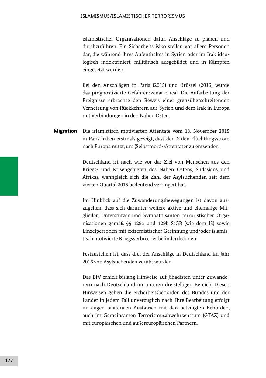 Seite 171 des Verfassungsschutzbericht 2016 Bund
