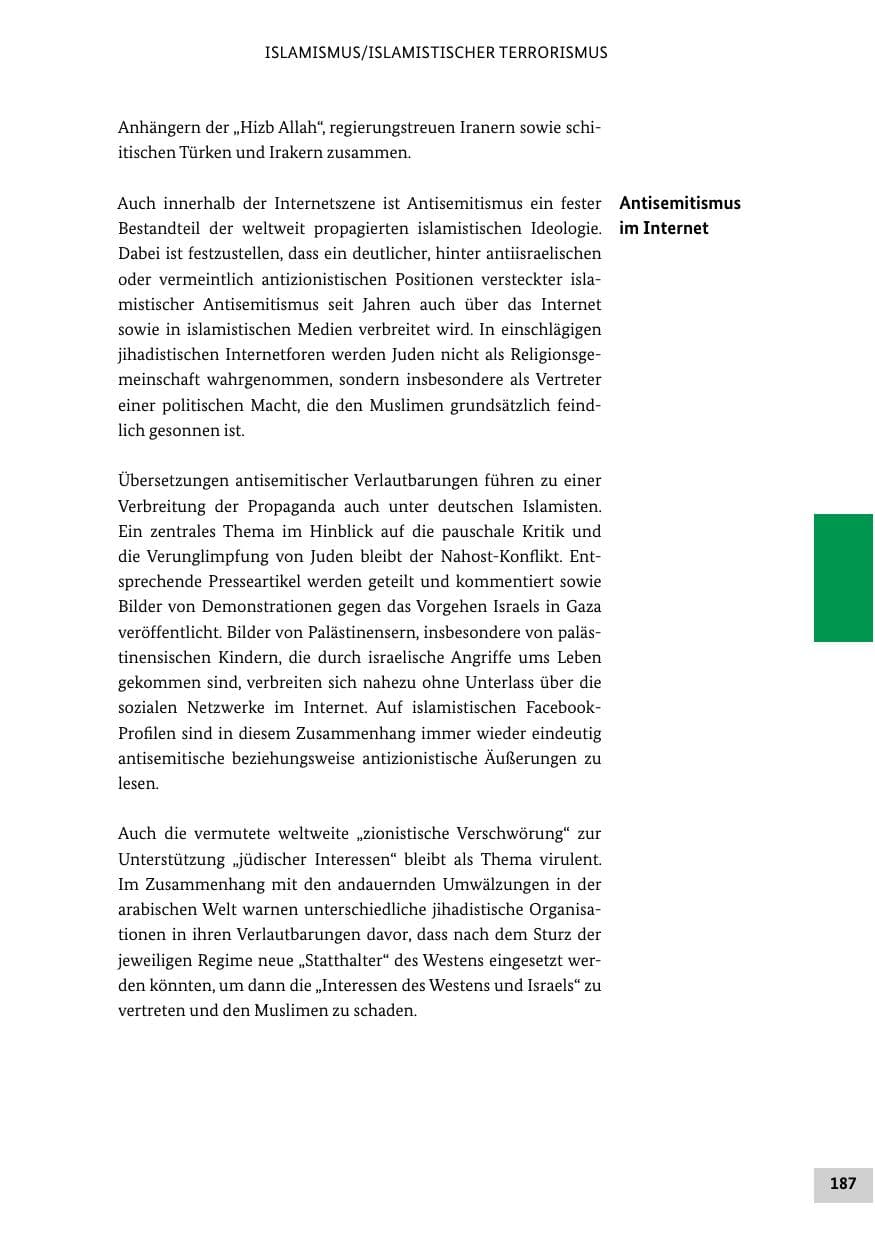 Seite 186 des Verfassungsschutzbericht 2016 Bund