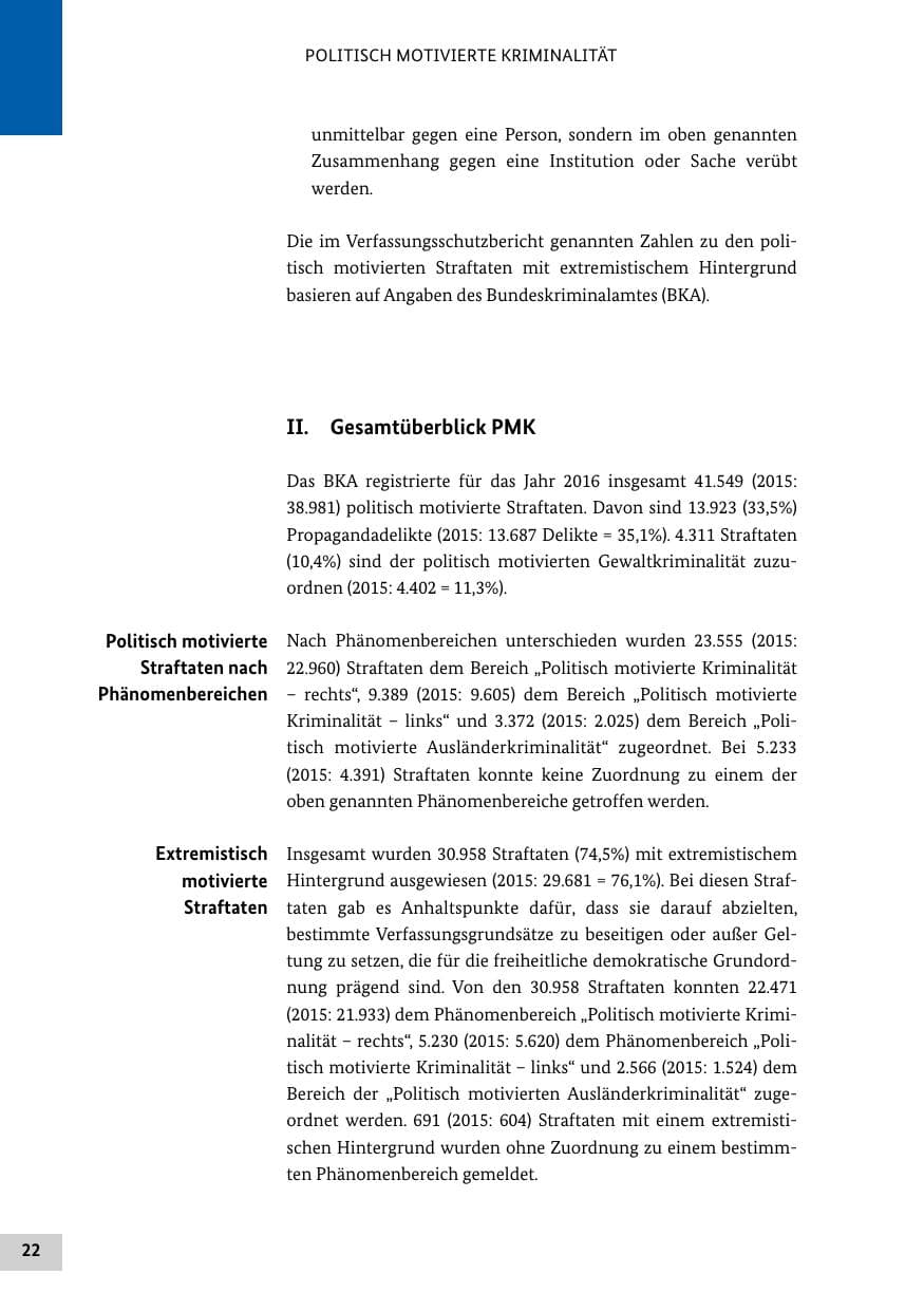 Seite 21 des Verfassungsschutzbericht 2016 Bund