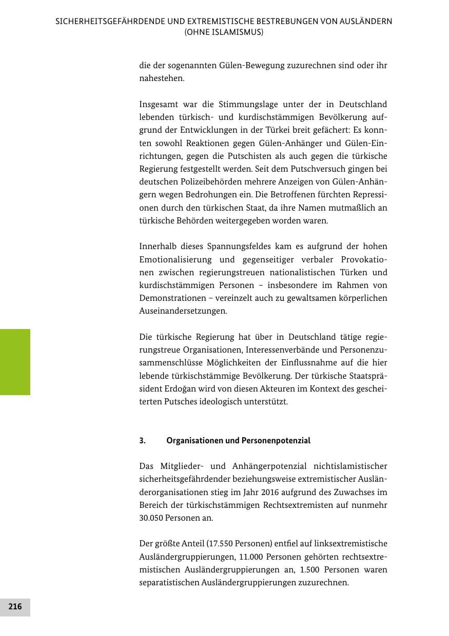 Seite 215 des Verfassungsschutzbericht 2016 Bund