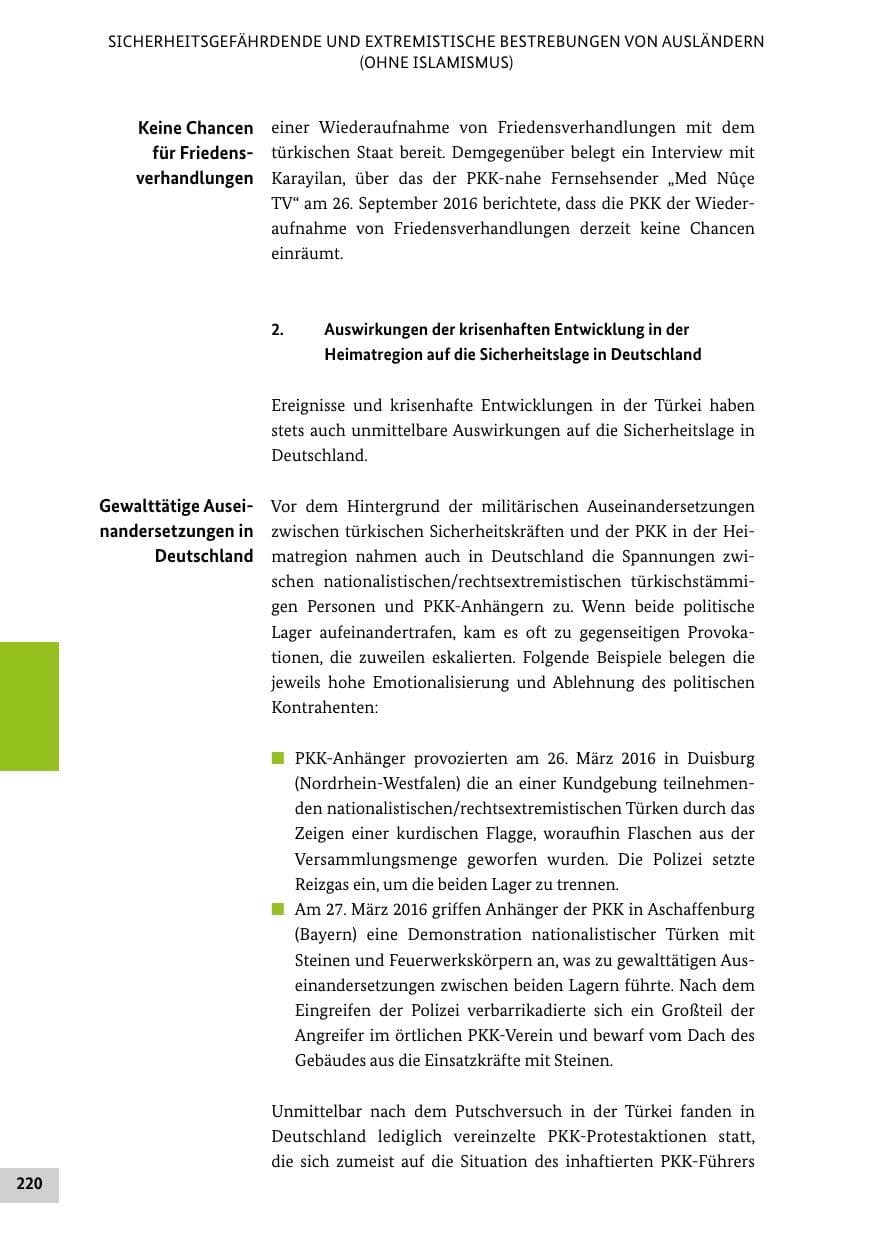 Seite 219 des Verfassungsschutzbericht 2016 Bund