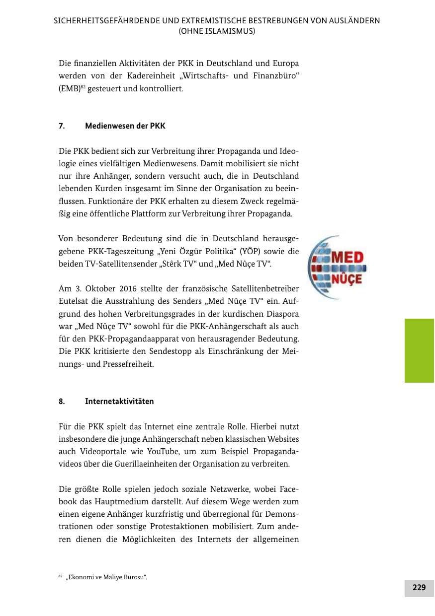 Seite 228 des Verfassungsschutzbericht 2016 Bund