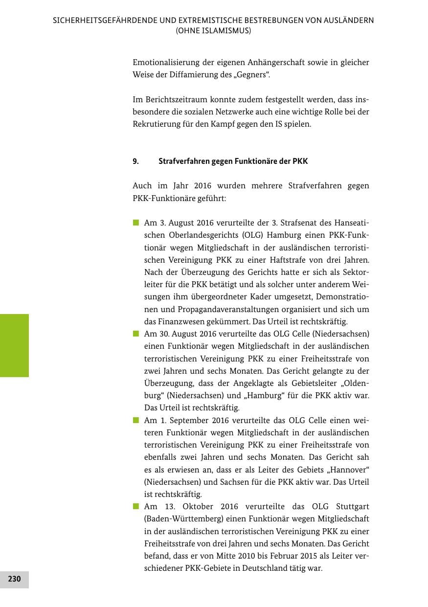 Seite 229 des Verfassungsschutzbericht 2016 Bund