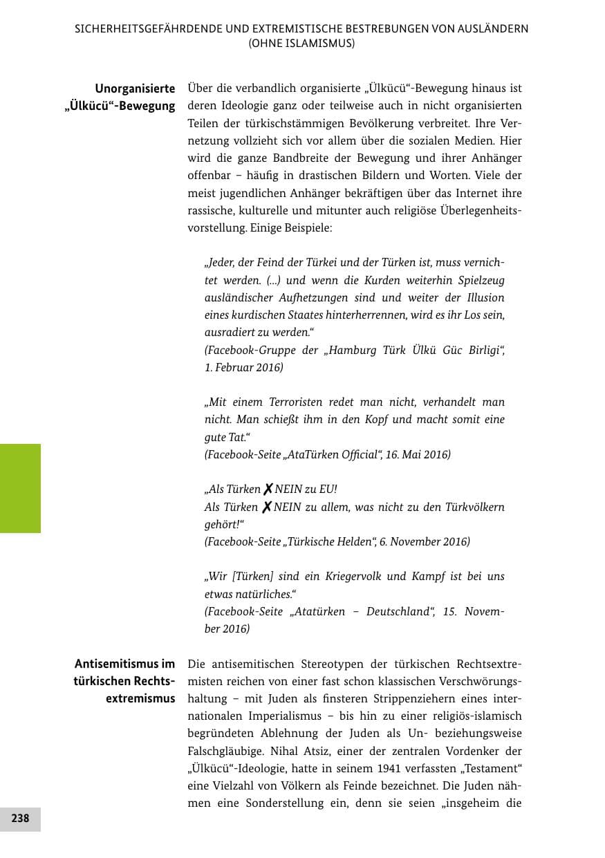 Seite 237 des Verfassungsschutzbericht 2016 Bund