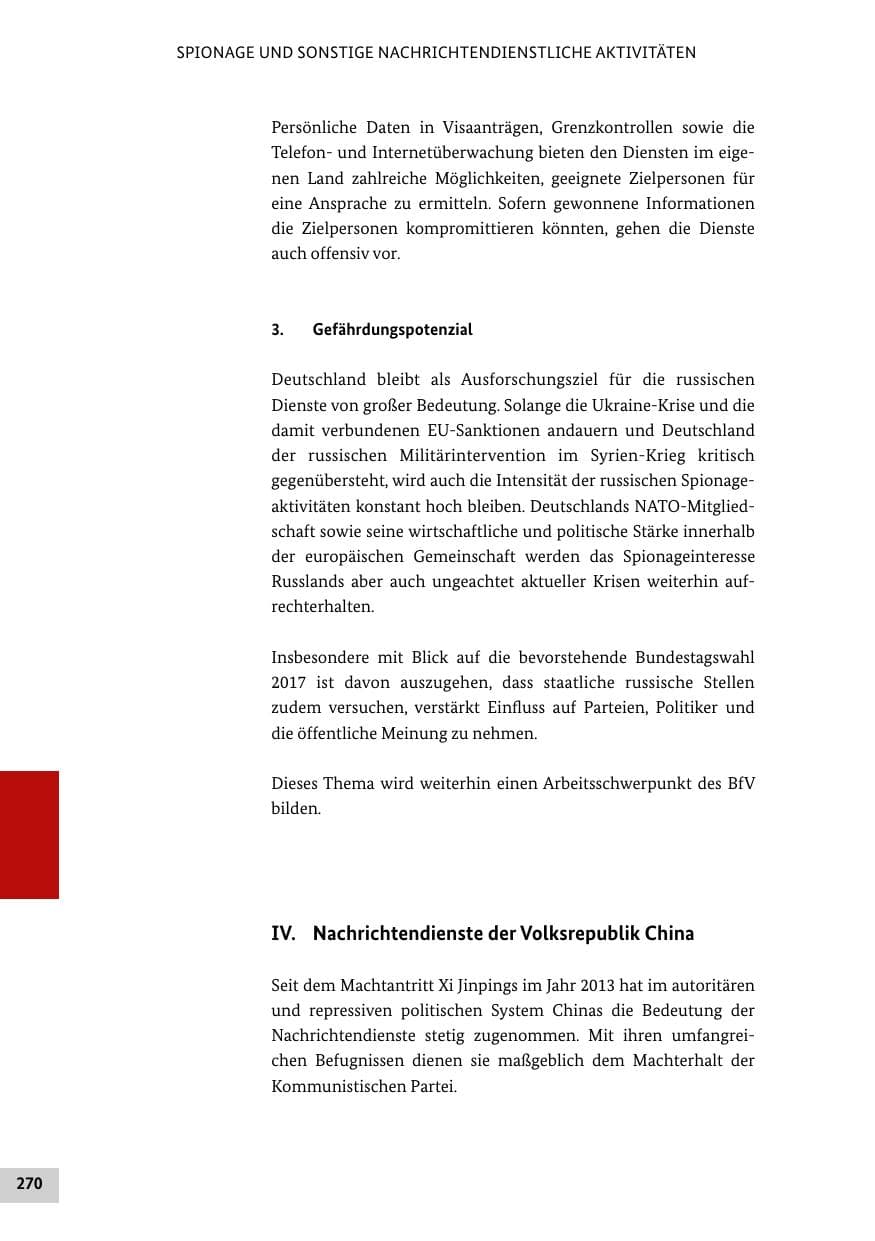 Seite 269 des Verfassungsschutzbericht 2016 Bund