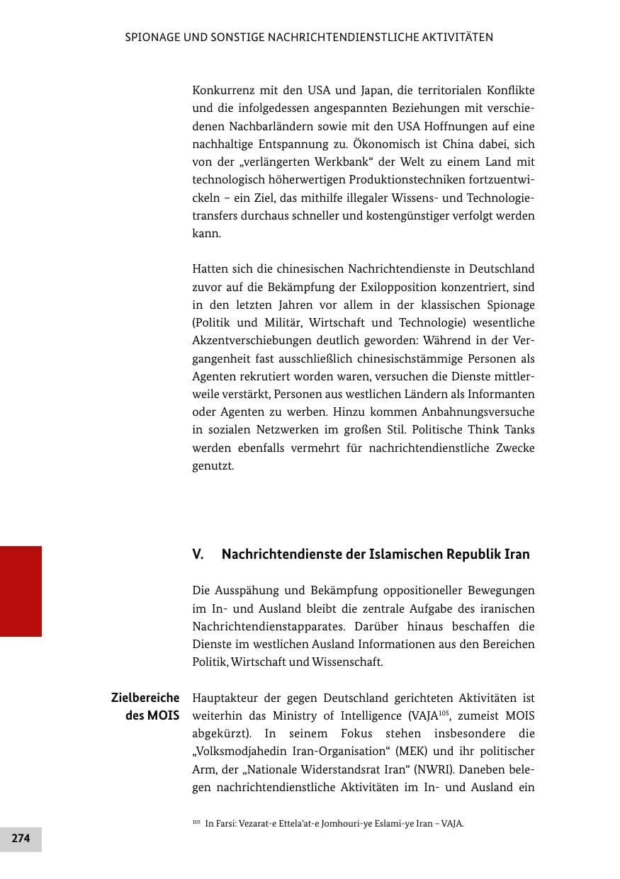 Seite 273 des Verfassungsschutzbericht 2016 Bund
