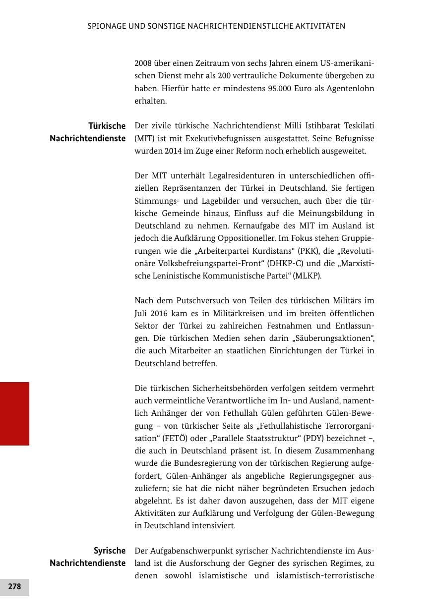 Seite 277 des Verfassungsschutzbericht 2016 Bund