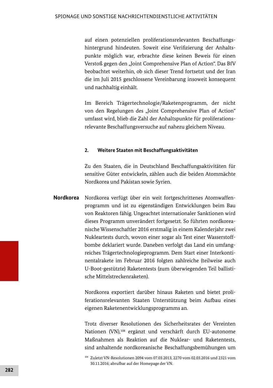 Seite 281 des Verfassungsschutzbericht 2016 Bund