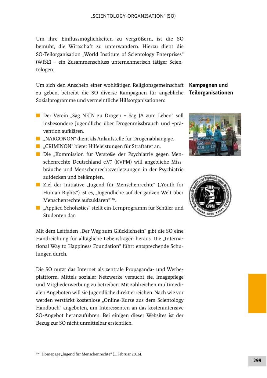 Seite 298 des Verfassungsschutzbericht 2016 Bund