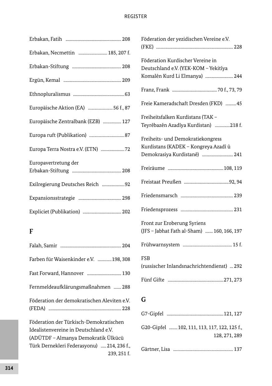 Seite 313 des Verfassungsschutzbericht 2016 Bund