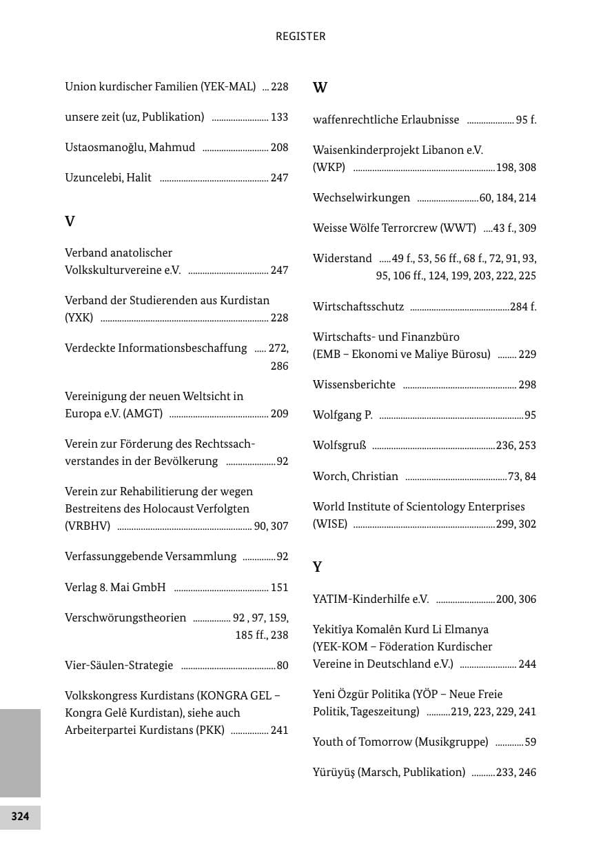 Seite 323 des Verfassungsschutzbericht 2016 Bund