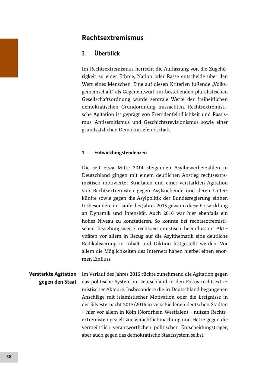 Seite 37 des Verfassungsschutzbericht 2016 Bund