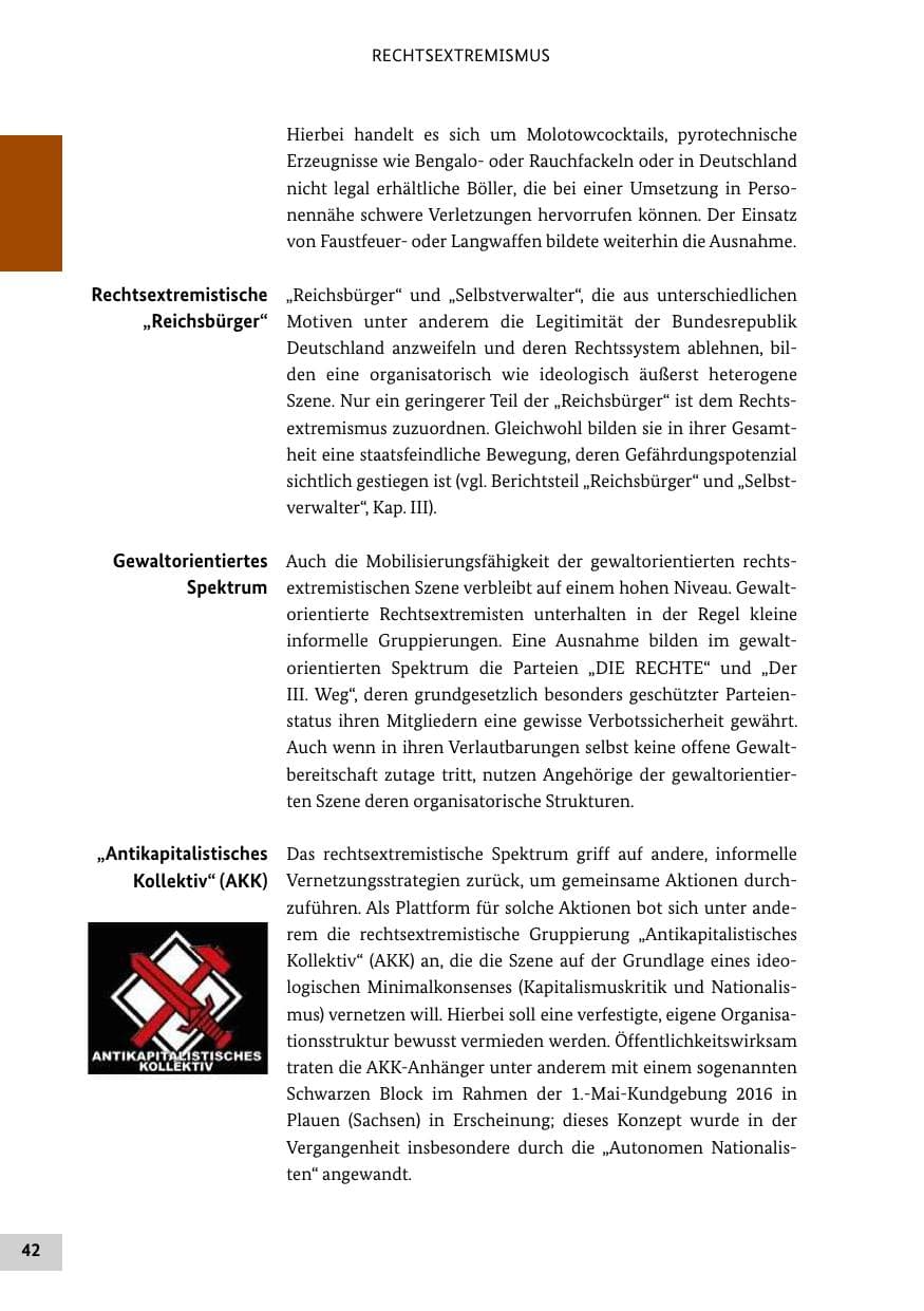Seite 41 des Verfassungsschutzbericht 2016 Bund