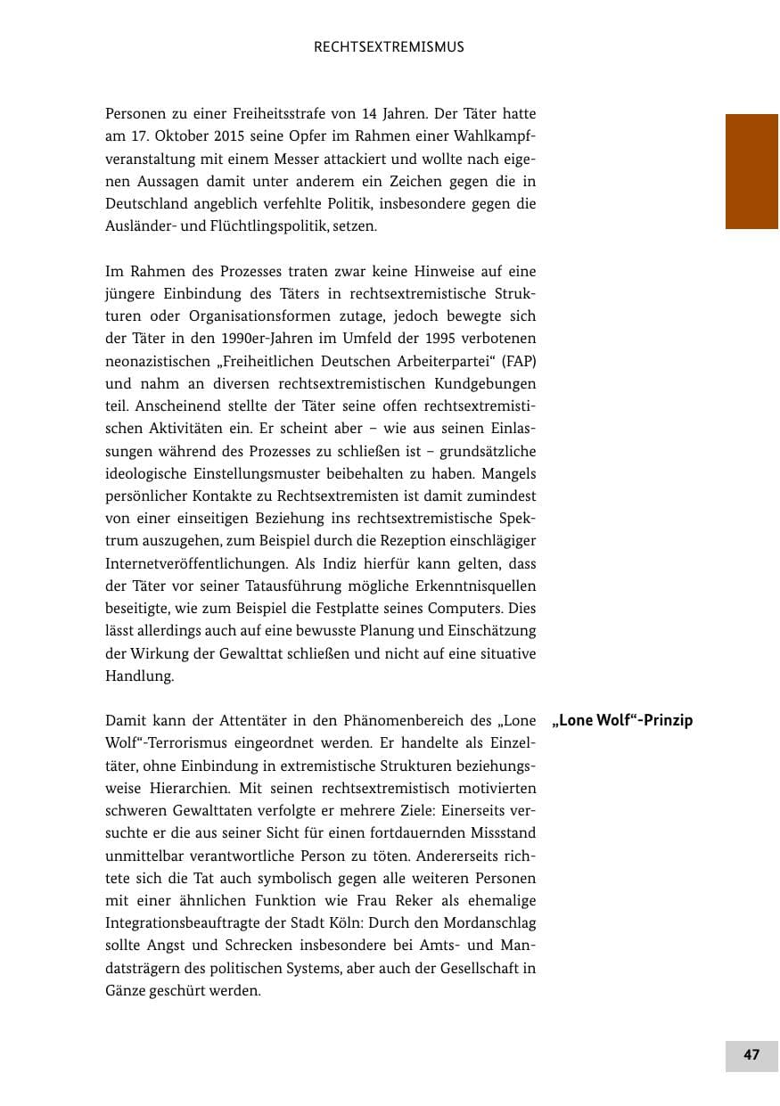 Seite 46 des Verfassungsschutzbericht 2016 Bund
