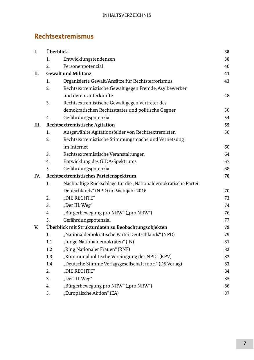 Seite 6 des Verfassungsschutzbericht 2016 Bund
