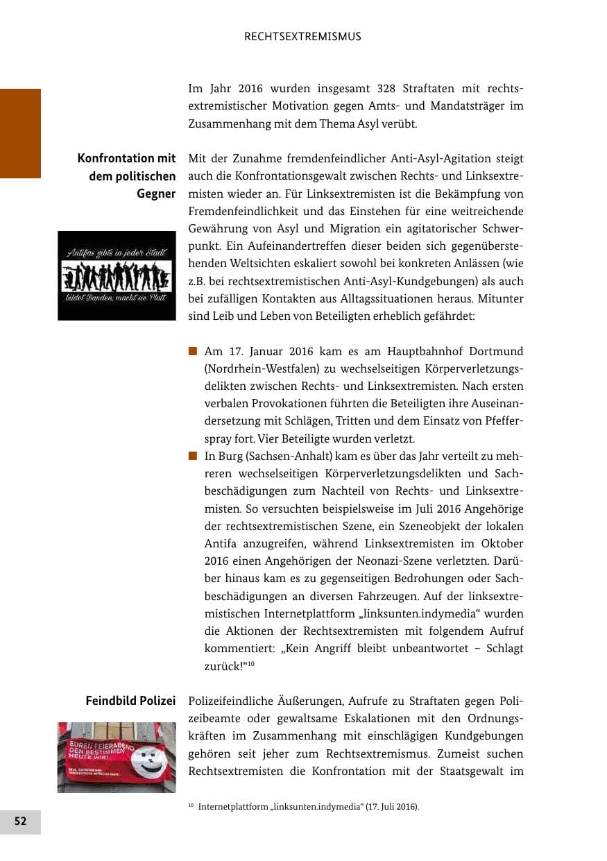 Seite 51 des Verfassungsschutzbericht 2016 Bund