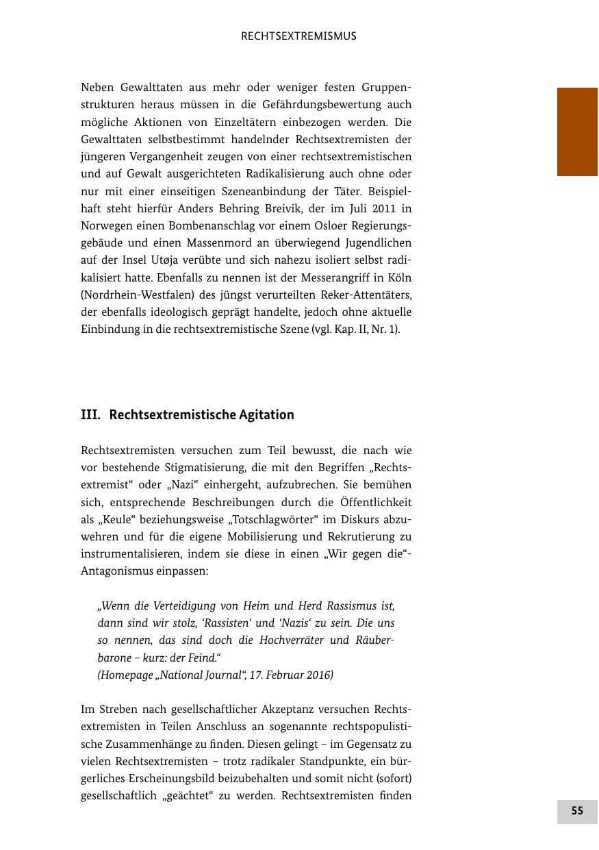 Seite 54 des Verfassungsschutzbericht 2016 Bund
