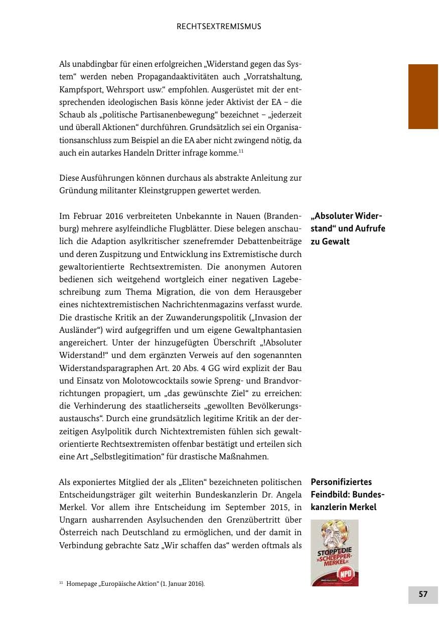 Seite 56 des Verfassungsschutzbericht 2016 Bund