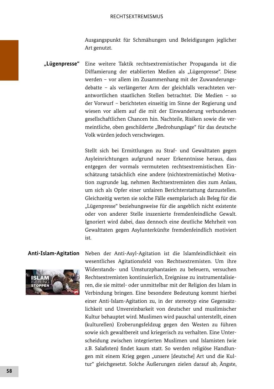 Seite 57 des Verfassungsschutzbericht 2016 Bund
