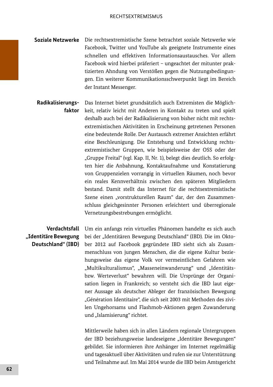 Seite 61 des Verfassungsschutzbericht 2016 Bund
