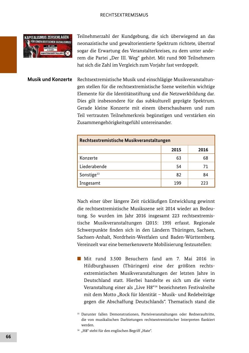 Seite 65 des Verfassungsschutzbericht 2016 Bund
