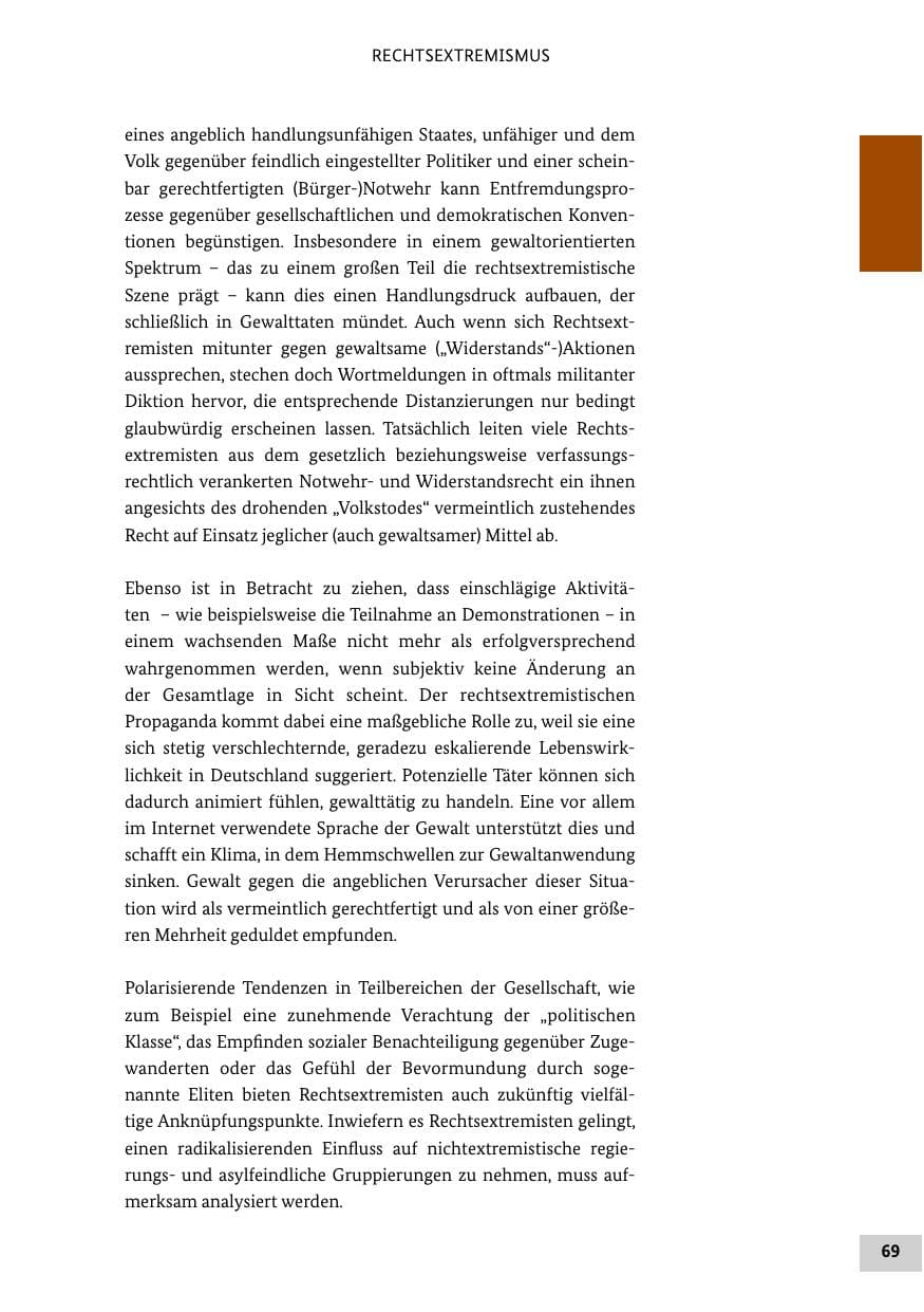 Seite 68 des Verfassungsschutzbericht 2016 Bund