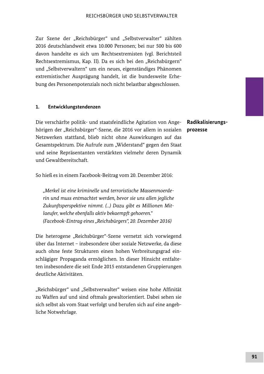 Seite 90 des Verfassungsschutzbericht 2016 Bund