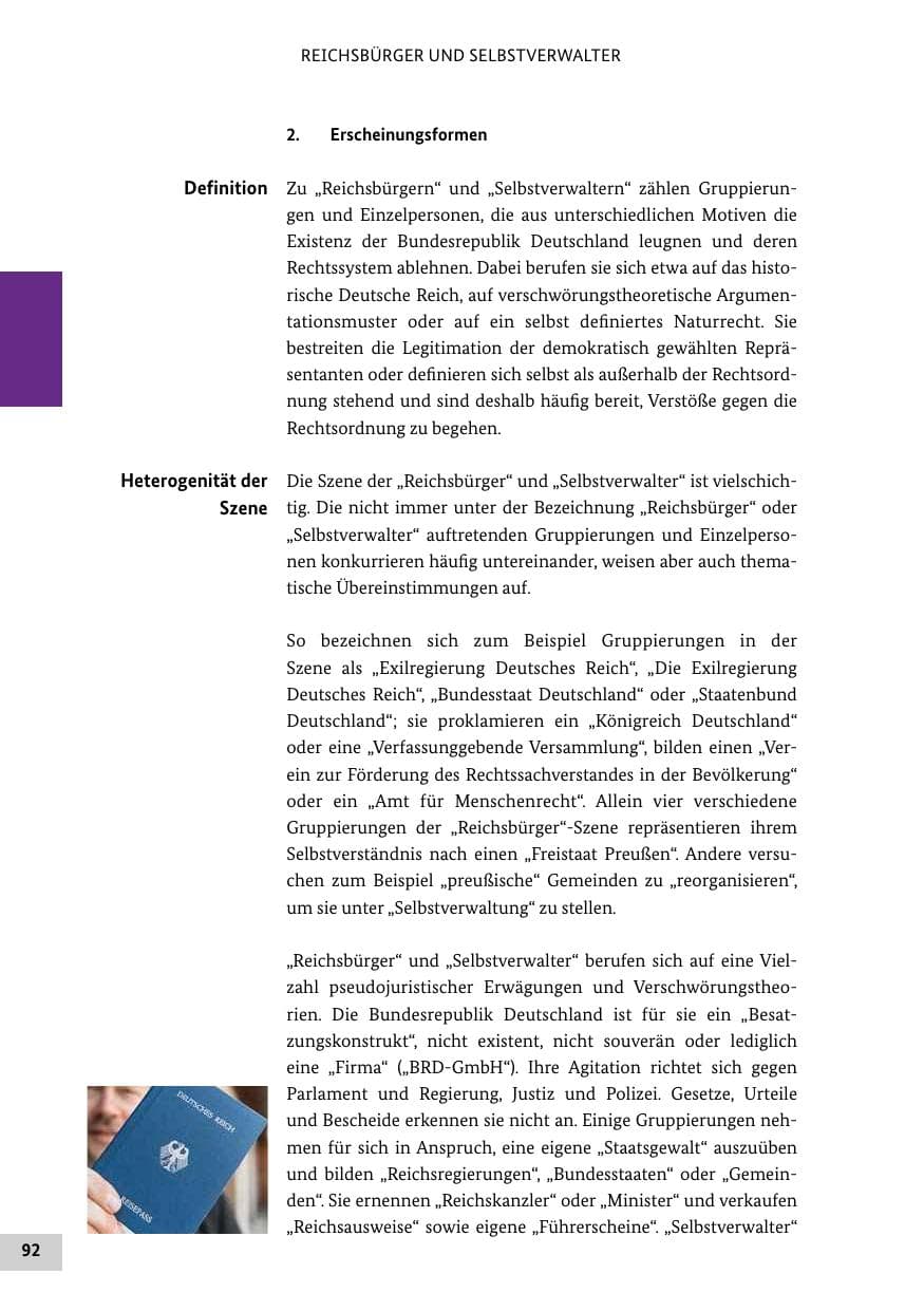Seite 91 des Verfassungsschutzbericht 2016 Bund