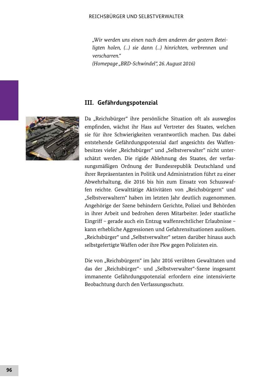 Seite 95 des Verfassungsschutzbericht 2016 Bund